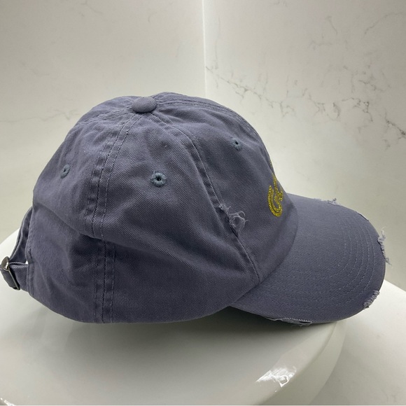 Go Blue distressed strapback hat - Picture 3 of 7